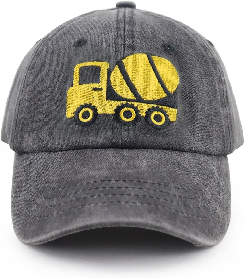 Vxchkerm Construction Site Vehicles Hats, Adjustable Vintage Embroidered Baseball Cap - Image 1